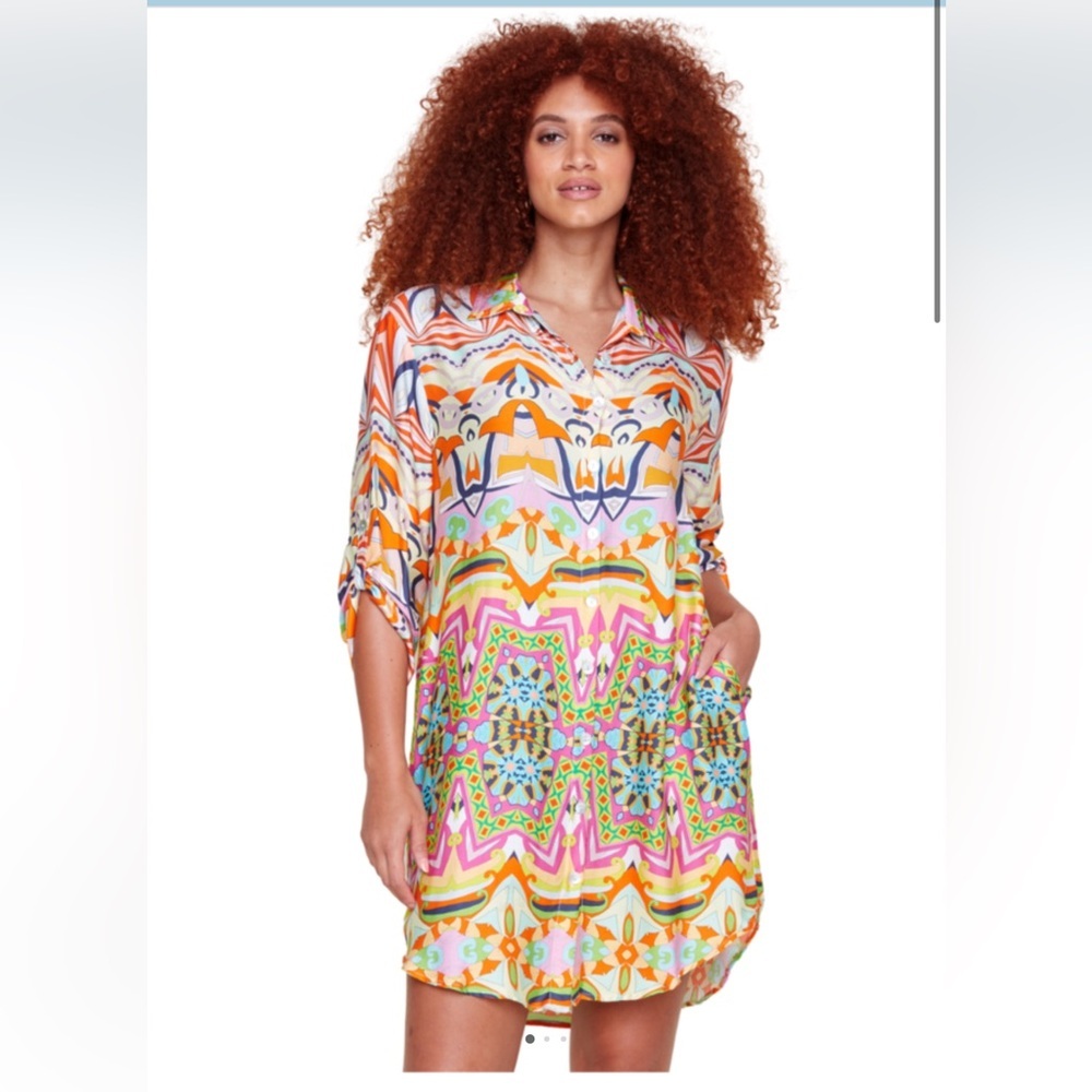 15. Renuar Print Dress, Papaya